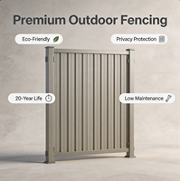 Panneaux de clôture WPC co-extrudés de qualité supérieure, système de clôture composite anti-UV pour jardin, cour arrière, villa, installation facile