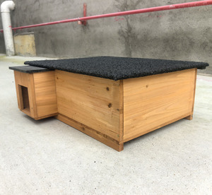 Casa riccio in legno moderna all'aperto gabbia per animali piccoli animali ibernazione rifugio e stazione di alimentazione - Product Image 3