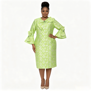 Prix d'usine 3xxx Robes de mère de la mariée africaines en tissu jacquard grande taille pour femmes - Product Image 1