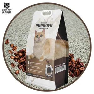 Fabricant d'animaux de compagnie aimables OEM Premium facile à nettoyer granule de tofu pois verts rinçable Arena Para Gatos litière pour chat