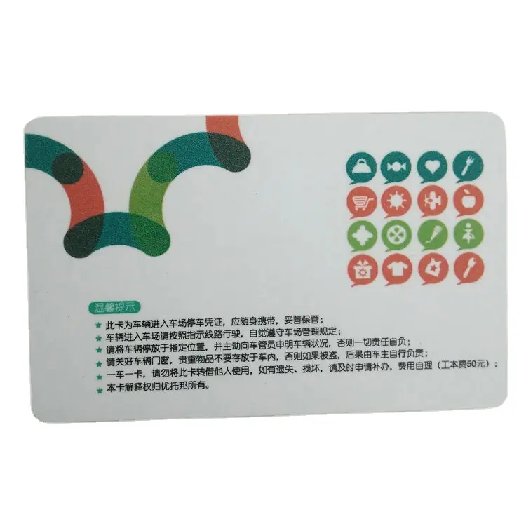 UV spot blank business plastic smart card with contact chip