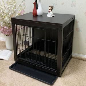 Table d'intérieur de style chenil cage de luxe en bois pour chats et chiens meubles de cage - Product Image 2