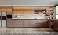 Cuisine modulaire personnalisée minimaliste moderne, armoires pour toute la maison, buffets, placards, bois massif, quartz artificiel, écologique