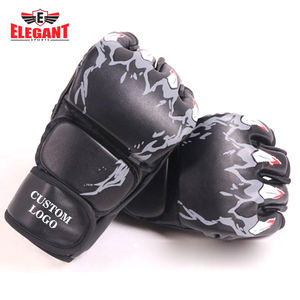 Gants de grappling MMA en cuir jaune avec logo personnalisé, UFC, kickboxing, entraînement MMA, sparring, poids lourd, gants de combat MMA - Product Image 2