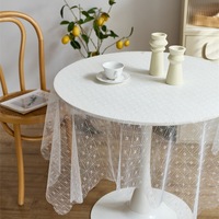 Nappe rectangulaire en dentelle blanche pour mariage, fête prénuptiale, décoration de fête rustique en plein air, réception, décoration de la maison