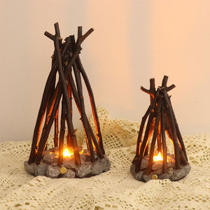 LED creative night <b>light</b> retro <b>decoration</b> handmade tree branch shape burning bonfire three-dimensional desktop <b>decoration</b> - Product Image 4