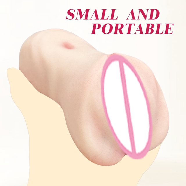Soft Silicone Male Stroker Cup - Realistic Textured Tunnel Adult Masturbation Toy for Men