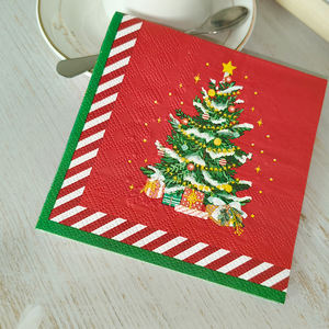 Serviettes d'arbre <span class=keywords><strong>de</strong></span> Noël jetables à 3 plis avec logo coloré 25*25cm Serviettes <span class=keywords><strong>de</strong></span> sac élégantes <span class=keywords><strong>en</strong></span> pâte <span class=keywords><strong>de</strong></span> bois vierge pliée pour les dîners <span class=keywords><strong>de</strong></span> cocktails - Product Image 4