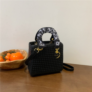 Thời trang của phụ nữ cao cấp Khăn lụa dệt tay cầm Túi Crossbody, phụ nữ đi ra khỏi các phụ kiện không thể thiếu - Product Image 4