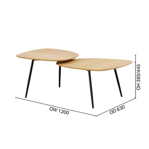 Mesa de centro de lujo ligero superventas transfronteriza, mesa de centro de panel, mesa de centro en forma de abanico para sala de estar y comedor - Product Image 5