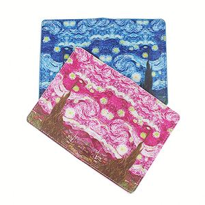 Elegante Funda de Pasaporte y Tarjetero de Cuero PU Impermeable con RFID, con Botón y Estampado a Color, Bolsa de Almacenamiento de Documentos 5 - Product Image 4