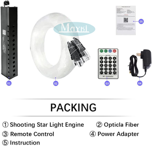 Kit d'éclairage à fibre optique à effet météore pour <span class=keywords><strong>voiture</strong></span>/cinéma maison Kit d'éclairage à fibre optique pour étoiles filantes au plafond - Product Image 2