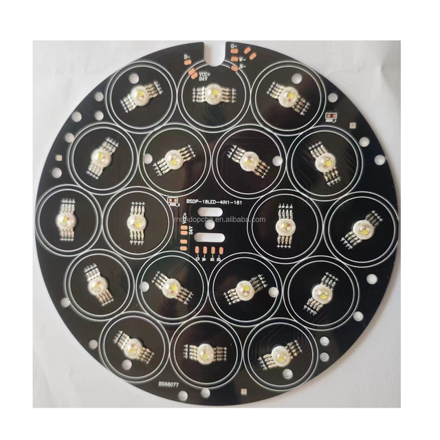 high power 120W 24V 4in1 rgbw custom led lamp pcb board 180mm round led pcb's 2.0mm aluminum base PCBA for par light stage light