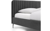 Cama Moderna Minimalista Inteligente con Tapicería de Terciopelo/Lino/Chenilla, Estructura Cromada, Acolchada, Cómoda, con Almacenamiento, Ecológica y Duradera