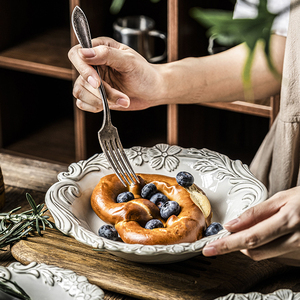 Vajilla única al por mayor, platos de cerámica, vajilla mate para comida de restaurante, plets de porcelana blanca - Product Image 4