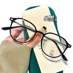 Montures de lunettes rondes brunes en TR90 pour femmes 1443, verres PC anti-lumière bleue, origine Danyang, design ultraléger - Product Image 3