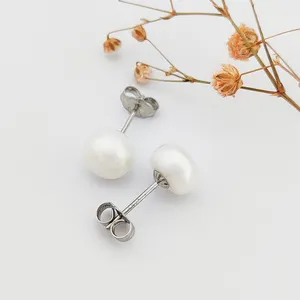 Boucles d'oreilles en perles composites Boule ronde Perles Boucles d'oreilles Hypoallergénique Imitation Perle Boucles d'oreilles Ensemble pour Saint Valentin Cadeau 2024