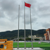 Pièces et tuyaux de mât de drapeau en acier inoxydable/aluminium, longueurs de 2,6 m à 50 m, étanches et durables, OEM disponible