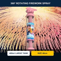 Canon à eau rotatif en forme de feu d'artifice, pistolet à eau télescopique extractible 400 ml 46 cm, jouet de plage et de piscine en plastique, vente en gros OEM ODM