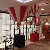 Ballons en fibre de verre pour vitrine, sculpture de montgolfière, accessoires décoratifs