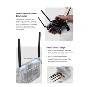 เครื่องควบคุมอัจฉริยะแบบพกพาสำหรับสถานีภาคพื้นดิน ระบบแอนดรอยด์ 2.4/5GHz ระยะ 40 กม. หน้าจอ 7 นิ้ว ความละเอียด 1080p สำหรับโดรน FPV UAV UGV USV รีโมทคอนโทรล - Product Image 2
