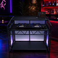 Cabine DJ mobile pliable à LED pour boîte de nuit