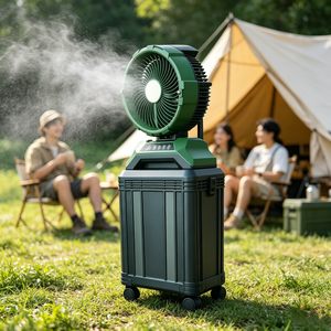 <span class=keywords><strong>Ventilateur</strong></span> sur roulettes avec réservoir d'eau de 30 L et batterie rechargeable de 30 000 mAh - Product Image 3