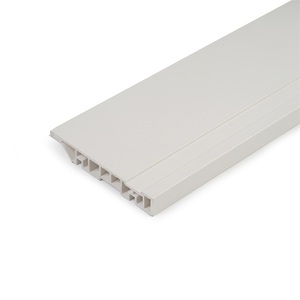 Best Quality Flooring Accessory 2.4 Meters Length White Color 100mm <strong>PVC</strong> Skirting Line <strong>Baseboard</strong> - Product Image 1
