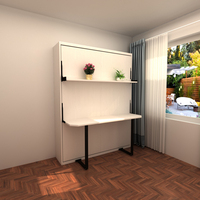 Haute qualité grand lit pliant escamotable efficace Table d'étude de l'espace Simple étagère horizontale meubles de maison lit promotionnel