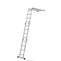 Échelles télescopiques en aluminium approuvées EN131, échafaudages portables multifonctionnels, design pliable