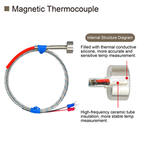 Sonde thermocouple magnétique de surface type K PT100, sonde de température magnétique, capteur de température à fixation magnétique DS18B20