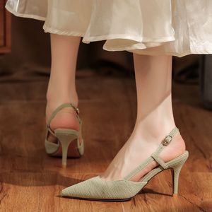 Zapatos de Tacón de Aguja con Correa en T, Punta Puntiaguda, Hebilla Sólida, Tendencia de Moda, Zapatos de Mujer 7755A - Product Image 2