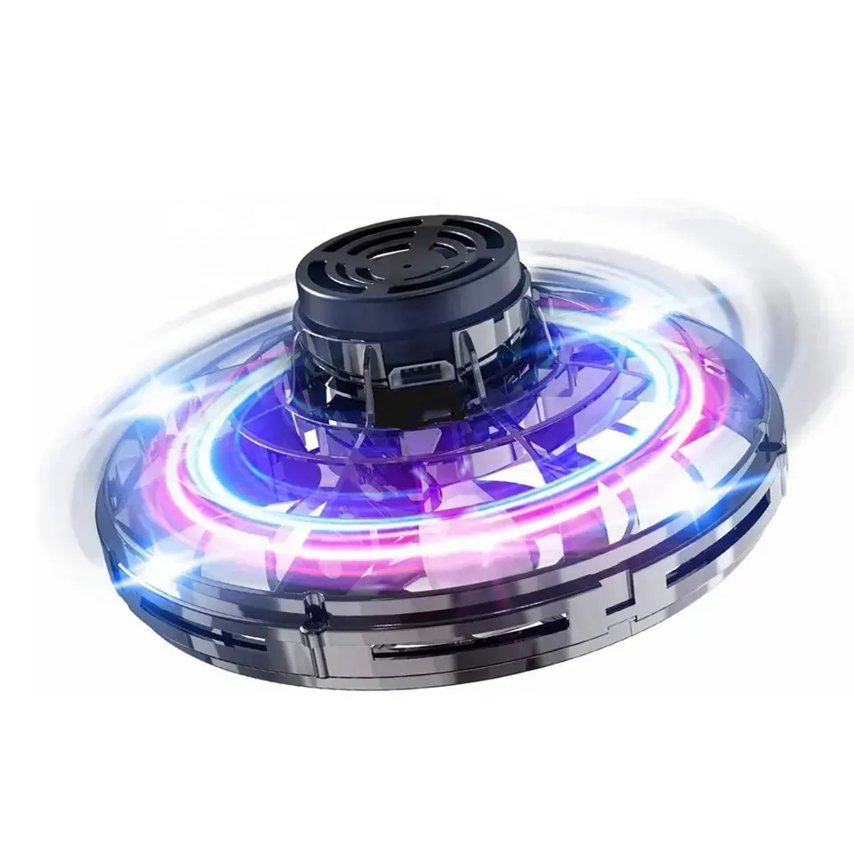 MINI LED Finger Drone Hand Colorful Control top Rotate Tricked-out Gyrocopter magic ball Fingertip UFO rc Spinner toys
