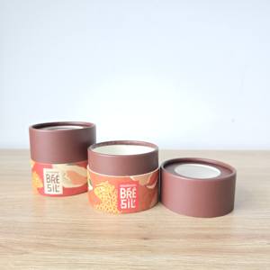 <span class=keywords><strong>Madame</strong></span> Brésil Art Series Red Paper Tube Box mit klarem Fenster deckel Benutzer definierte runde Verpackung für Kaffee Tee Schokolade Geschenk - Product Image 2