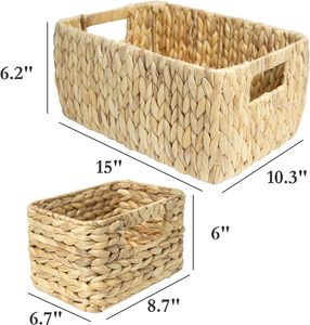 适用于卧室客厅浴室搁板的水葫芦<span class=keywords><strong>3</strong></span>件装篮 - Product Image 2