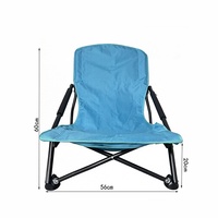 Fauteuil pliant d'extérieur en aluminium, siège portable, chaise de plage décontractée en tissu Oxford, chaise de camping pour tour en voiture, à pieds bas