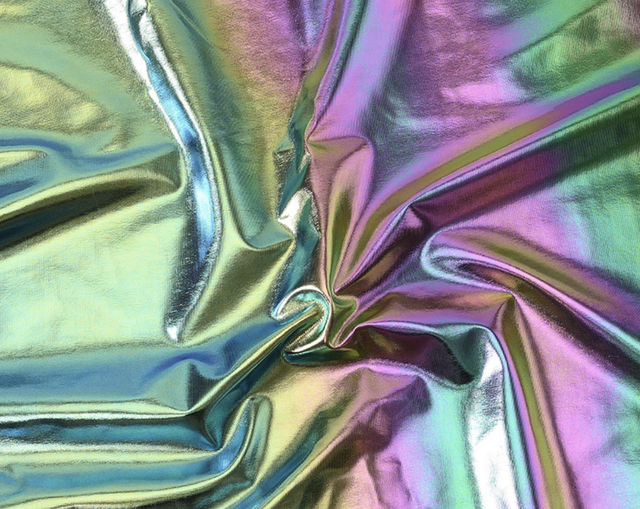 ZSY Glitter Mirror Laser Reflective Holographic Film Bronzing Stage Party Dress Use Foil Fabric