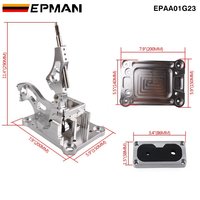 Boîtier de levier de vitesses de course en aluminium CNC EPMAN et ensemble de câbles de double commande de vitesses pour Acura RSX 02-06 Civic EG EK K-Swap sans pommeau de levier de vitesses EPAA01G23