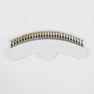 पेशेवर 3 डी पोर्सिलेन दंत दांत सफेद धातु मामले के साथ 27 रंग छाया गाइड - Product Image 5