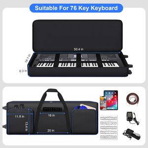 Funda Protectora Impermeable para Teclado Musical Personalizada con Muestra Gratuita, Estuche de Transporte para Teclado Digital, Bolsa para Teclado de 61 Teclas - Product Image 2