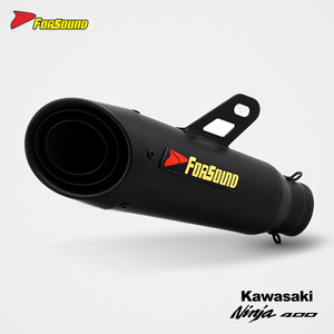 Pot d'échappement rectangulaire en fibre de carbone véritable noir intégral pour Kawasaki <span class=keywords><strong>Ninja</strong></span> <span class=keywords><strong>400</strong></span> <span class=keywords><strong>Z400</strong></span>, prix de gros usine Forsound - Product Image 4