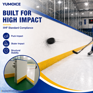 Sistema Professionale di Barriere per Pista di Pattinaggio su <span class=keywords><strong>Ghiaccio</strong></span> con Protezione in Acrilico, Barriere Resistenti agli Urti in HDPE per Arene di Hockey e Centri Commerciali - Product Image 3