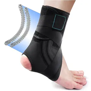 Neopren-Knöchelstütze für Damen und Herren, verstellbare Knöchelstütze für die Regeneration von Sprossenverletzungen mit abnehmbaren Metallfedern