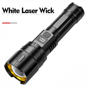Long Range <b>LED</b> Telescopic Zoom <b>Touch</b> Flashlight White Power Display Type-C Rechargeable Hand <b>Light</b> - Product Image 3
