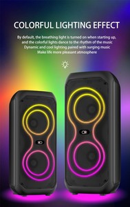 BT2425 Altavoz De Karaoke Reproductor De Música Portátil Altavoces Grandes Fiesta De Dj Al Aire Libre Altavoz De Karaoke Dual De 8 Pulgadas Con Micrófono Y <span class=keywords><strong>Bluetooth</strong></span> - Product Image 3