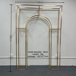 Arco de Boda Metálico, Proveedor de Arreglos de Boda Modernos, Nuevo Estilo, Conjunto de Arco Dorado, Soporte para Fondo de Escenario Nupcial - Product Image 1