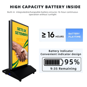 Affichage d'affichage numérique étanche extérieur de 43 pouces Kiosque de lecteur vidéo OEM 4K <span class=keywords><strong>Affiche</strong></span> numérique double face 5V de 6mm pour la publicité - Product Image 5