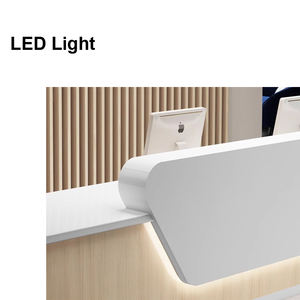 Bureau de réception de bureau rond blanc Original et nouveau logo rose - Product Image 6