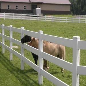Оптовая продажа, белое виниловое ограждение для лошадей, ограждение для фермы, ограждение для животных из пластика - Product Image 5