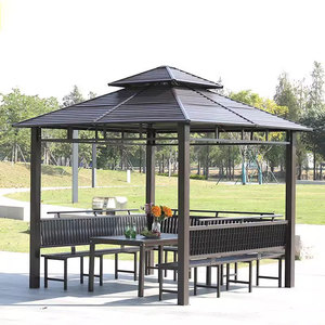 Gazebo en aluminium bon marché à faire soi-même avec toit en polycarbonate et plusieurs options <span class=keywords><strong>de</strong></span> correspondance, <span class=keywords><strong>abri</strong></span> solaire <span class=keywords><strong>pour</strong></span> <span class=keywords><strong>jardin</strong></span> extérieur, balcon - Product Image 1